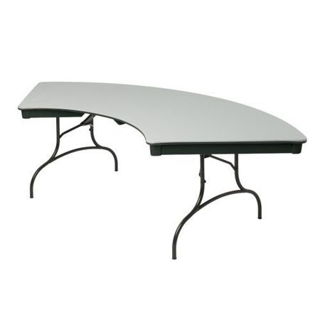 MITYLITE Plastic Folding Serpentine Table, Gray, 30 x 60 In. ST3060GRB1